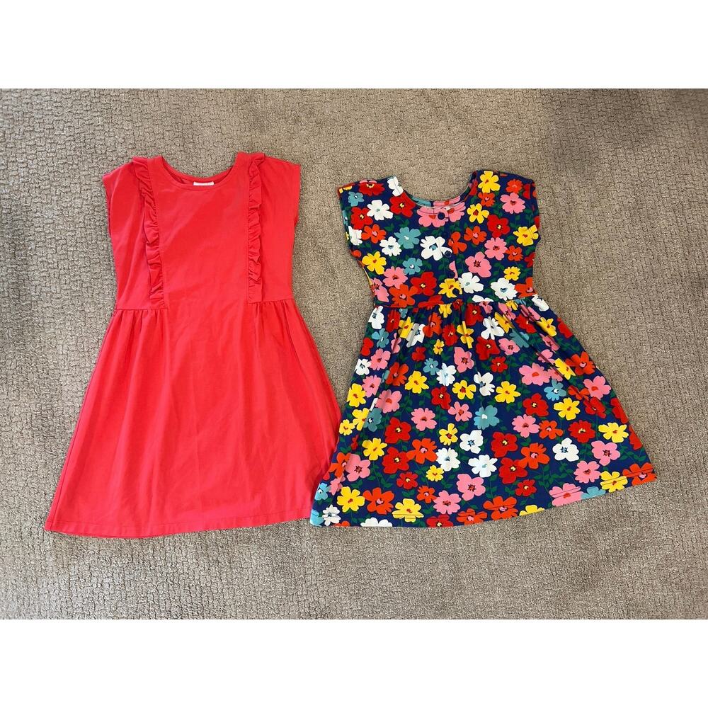 Hanna Andersson Retro Floral Henley Playdress Lot 8 130